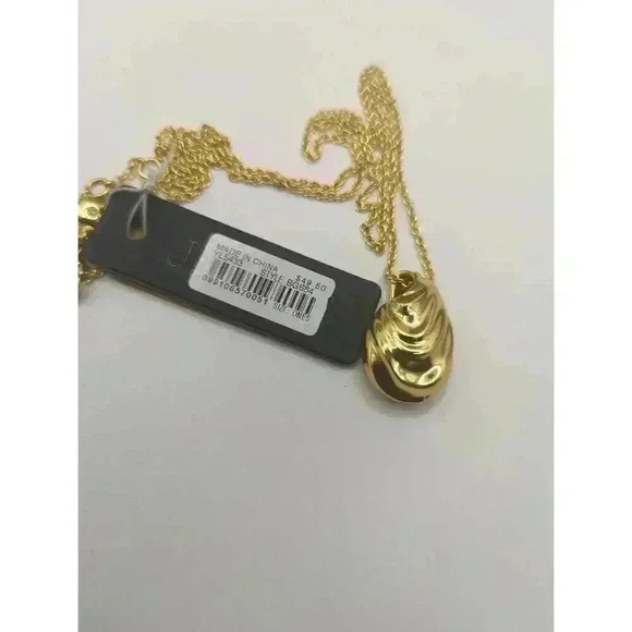 NWT J.Crew Gold Tone Modern Swirl Bea Pendant Necklace Reimagined BG684 One Size - Picture 5 of 5